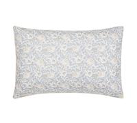 ESSIX - Taie d'oreiller imprimée en Percale de Coton, ROSÉE Sauvage - 50 x 75 cm - Bleu Clair - Percale de Coton - 80 Fils/cm² - Entretien Facile