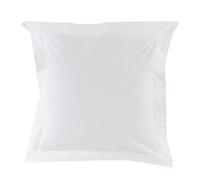 Essix - Taie d'oreiller Royal Line Percale de Coton Blanc 50 x 70 cm
