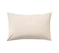 ESSIX - Taie d'oreiller Unie en Percale de Coton lavée, Delicate - 50 x 70 cm - Beige Moyen - Percale de Coton - 80 Fils/cm² - Entretien Facile