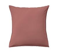 ESSIX - Taie d'oreiller Unie en Percale de Coton lavée, Delicate - 65 x 65 cm - Rose foncé - Percale de Coton - 80 Fils/cm² - Entretien Facile