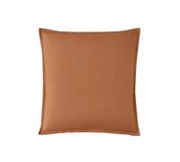 ESSIX - Taie d'oreiller Unie en Percale de Coton, Premiere - 65 x 65 cm - Marron foncé - Percale de Coton - 80 Fils/cm² - Entretien Facile