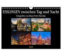 Esslingen zwischen Tag und Nacht (Wandkalender 2026 DIN A4 quer), CALVENDO Monatskalender: Die historische Stadt im Wandel der Tageszeiten