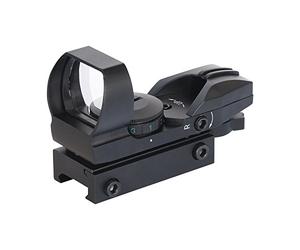 ESSLNB Point Rouge Chasse Rojo et Vert 4 Réticule 5 Luminosité Réglages Viseur Airsoft avec 20mm/22mm Weaver/Picatinny Rail Mount Multi-Enduit Lentille Couverture pour Chasse Airsoft Tournage