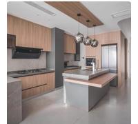 ESSMOKO Autocollant en PVC épais et respectueux de l'environnement grain de bois massif pour porte d'armoire meubles de cuisine étanche anti-salissure grain de bois jaune 40 * 200 cm