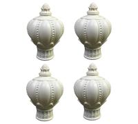 ESSMOKO Embout Tringle Rideau Couronne en matière Plastique, Embout de Tige Romaine, Accessoires de tête décorative, Paquet de 4