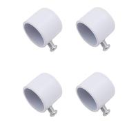 ESSMOKO Embout Tringle Rideau Lot de 4 tiges Romaines décoratives en Fer forgé 19 mm 22 mm 25 mm 28 mm Accessoires pour têtes de Rideaux Rondes Blanches de 28 mm