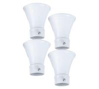 ESSMOKO Embouts De Tringle à Rideau Embout de Tige Romain en Alliage de Fer 22 mm 28 mm 4 pièces décoration Blanche 22 mm