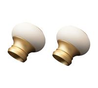 ESSMOKO Embouts De Tringle à Rideau Embout de Tige Romaine décorative en Alliage d'aluminium de 28mm, Blanc