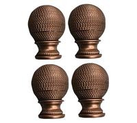 ESSMOKO Embouts De Tringle à Rideau Embout de Tige Romaine en Plastique doré de 28mm, Accessoires de décoration Marron