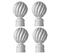 ESSMOKO Embouts De Tringle à Rideau Embout de Tige Romaine en Plastique PP de 22mm, Accessoires décoratifs pour têtes