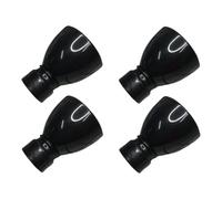 ESSMOKO Embouts pour Tringle à Rideaux Embout de Tige Romaine décorative en Plastique de 28mm, Lot de 4, Noir, 28mm