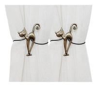 ESSMOKO Embrase De Rideaux Attache De Rideau Magnétique en Métal pour Chat Boucle De Rideau Magnétique Solide De 40 Cm Adaptée Au Salon Et À La Chambre À Coucher Couleur Verte Antique