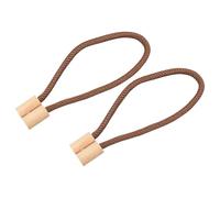 ESSMOKO Embrase De Rideaux Attache-Rideau Magnétique À Boucle en Bois 52 Cm Couleur Unie Moderne Convient pour Bureau Salon Chambre À Coucher Marron