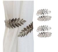 ESSMOKO Embrase De Rideaux Boucle De Rideau en Forme d'oreille De Blé De Style Baroque Anneau De Bras en Métal Attache De Rideau Adaptée Au Salon À La Chambre À Coucher Argent