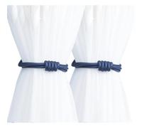 ESSMOKO Embrasse pour Rideaux Attache De Rideau Magnétique en Polyester avec Boucle À Tête Carrée 54 Cm Convient pour Le Salon La Chambre À Coucher Bleu Marine