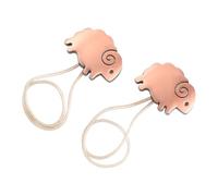 ESSMOKO Embrasse pour Rideaux Attaches De Rideau Magnétiques Modernes en Métal Motif Agneau 45 Cm Idéales pour Le Salon La Chambre À Coucher Rouge Antique