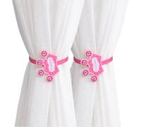 ESSMOKO Embrasse pour Rideaux Boucle De Rideau Magnétique en Forme De Dessin Animé Crochet De Rideau Attache De Rideau Magnétique Adaptée À La Chambre d'enfant Couronne Rose