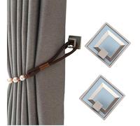 ESSMOKO Embrasse pour Rideaux Crochet de Rideau en Alliage d'aluminium de Style Nordique Moderne Accessoires de Rideau - Bord argenté Bleu Ciel