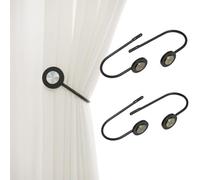 ESSMOKO Embrasse Rideau Attache Rideau Crochet Mural De Rangement pour Rideaux en Forme De U en Métal Installation par Perforation Accessoire De Rangement pour Rideaux - Bronze