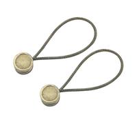 ESSMOKO Embrasse Rideau Boucle De Rideau Magnétique en Métal Extensible pour Fenêtre Pop-Up 70 Cm Cordon De Fixation pour Rideau Bronze
