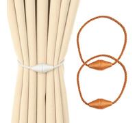 ESSMOKO Embrasse Rideau Corde À Rideau Conique en Fil Filé À Âme 47 Cm Boucle Magnétique Fixation De Rideau en Fibre Synthétique Orange