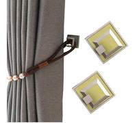 ESSMOKO Embrasses à Rideaux Crochet de Rideau en Alliage d'aluminium de Style Nordique Moderne Accessoires de Rideau - Bord argenté Vert Herbe