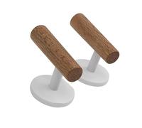 ESSMOKO Embrasses à Rideaux Crochet Mural en Bois pour Rideau Crochet Fixe pour Manteau de Salon ou de Chambre à Coucher - A Blanc