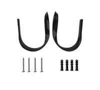 ESSMOKO Embrasses De Rideaux Crochet Mural en Alliage D'Aluminium en Forme De U pour Rideaux Cordon De Suspension Crochet pour Rideau Crochet pour Corde Tubulaire - Noir