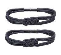 ESSMOKO Embrasses de Rideaux magnétiques en Coton et Lin, 2 pièces, Auto-adsorption puissante, tissées à la Main, Tendance, Gris foncé