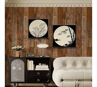 ESSMOKO Papier peint autocollant 3D en PVC imperméable motif grain de bois rétro pour restaurant café magasin salon rénovation de meubles
