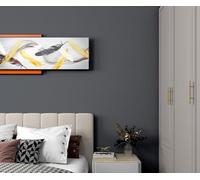 ESSMOKO Papier peint autocollant en PVC de couleur pure autocollant mural imperméable chaleureux pour chambre à coucher salon bureau restaurant fond d'écran gris profond 40 * 500 cm