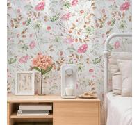 ESSMOKO Papier Peint hydrosol coloré pour salon chambre à coucher bureau décoration murale chrysanthème rose 45 * 600cm