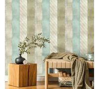 ESSMOKO Papier peint Papier peint français autocollant en PVC à texture tissu rétro pour chambre et salon color block 45 * 300cm
