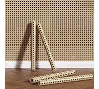 ESSMOKO Papier peint PVC 3D motif nid d'abeille style chinois tissage de bambou rétro autocollant décoration pour chambre d'hôtel magasin 45 * 300 cm
