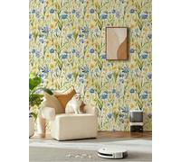 ESSMOKO Papier peint Stickers adhésifs pour chambre armoire meubles bureau rénovation papier peint PVC imperméable et épais motif floral ciel ensoleillé 44 * 500cm