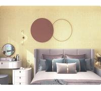 ESSMOKO Papier peint Stickers muraux autocollants texturés lin imperméables et résistants à l'humidité pour la rénovation et la décoration des murs de votre salon Beige 50 * 1000cm