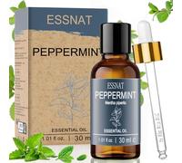 ESSNAT Huile de menthe poivrée 30 ml - Huile essentielle 100% naturelle, Mentha piperita, adaptée aux diffuseurs d'aromathérapie, idéale pour l'aromathérapie, la maison et le DIY