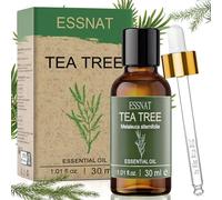 ESSNAT Huile essentielle d'arbre à thé 30 ml - 100% Naturelle,Huiles essentielles pour diffuseur,les soins des ongles,l'aromathérapie,bains,bureau,maison,yoga et DIY