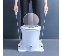 Essoreuse à Linge Manuelle Essoreuse Linge Camping, Mini Sèche-Linge à Essorage Portable avec Tuyau D'évacuation pour Appartement, Dortoir et Camping(Blue)