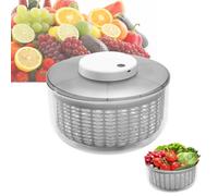 Essoreuse à salade 4.5L/6L Grande Capacité Électrique Salade Légumes Fruits Laveuse Sécheuse Égouttoir Passoire, USB Essoreuse Laitue Nettoyant avec bol pour sécher les légumes à feuilles (6L)
