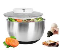 Essoreuse à Salade 4,8L Grande, Essoreuse Salade Inox, Electrique Panier a Salade avec Couvercle, Professio DESHYDRATEUR D ALIMENTS