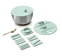 Essoreuse à salade double couche avec panier en acier inoxydable 304 pour un séchage efficace des légumes et des fruits - Outil de cuisine efficace pour enlever l'eau végétale