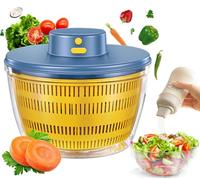 Essoreuse à Salade Electrique, 4L Grande Electrique Panier a Salade avec Couvercle et saladier, Professionnelle Essoreuse Salade sans Fil, pour Laver et sèche les Salades, Fruits, Laitue - sans BPA