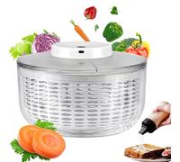 Essoreuse à Salade Electrique, 6 Litres Grande Electrique Panier a Salade avec Couvercle et saladier, Professionnelle Essoreuse Salade Automatique sans Fil, pour Laver et sèche les Fruits, Laitue