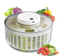 Essoreuse à Salade Electrique, 6L Grande Electrique Panier a Salade avec Couvercle et saladier, Professionnelle Essoreuse Salade sans Fil, pour Laver et sèche les Salades, Fruits, Laitue - sans BPA