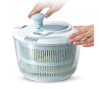 Essoreuse à salade - Essoreuse à fruits et légumes de 5 L | Séchoir à laitue | Capacité de déshydratation manuelle et équipement silencieux pour une préparation saine des repas à la maison, épinards