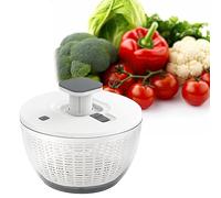 Essoreuse à salade multi-usage à pompe manuelle, essoreuse à fruits, essoreuse à fruits multifonctionnelle avec tamis à bol et système de drainage intégré for fruits végétaliens frais et croquants