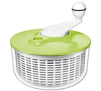 Essoreuse à salade Silit 25 cm, plastique, tamis en plastique, mécanisme à manivelle, ouverture du couvercle pour l'alimentation en eau, fonction de vidange, passe au lave-vaisselle, caoutchouc antid