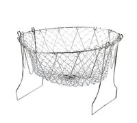 Essoreuse à salade - XVX - Panier pliant - Inox tressé - Diamètre 25 cm - Ultra-compacte