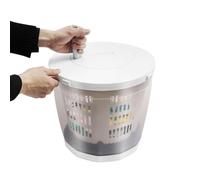 Essoreuse manuelle 2 en 1 avec panier d'essorage amovible, jusqu'à 2 kg | Mini essoreuse à salade manuelle avec pieds à ventouse et taux de déshydratation de 40 à 50 % pour camping-cars et
